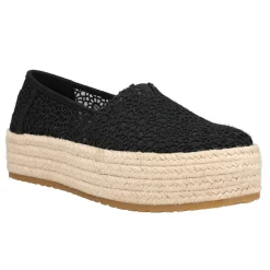 Valencia Floral Crochet Espadrille Slip On Flats