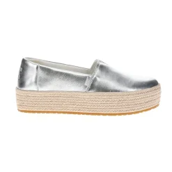Valencia Metallic Platform Espadrille Flats