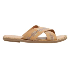 Viv Geometric Embroidered Flat Sandals