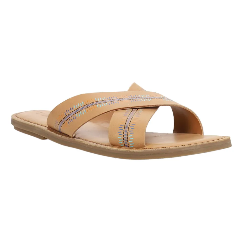 Viv Geometric Embroidered Flat Sandals