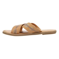 Viv Geometric Embroidered Flat Sandals