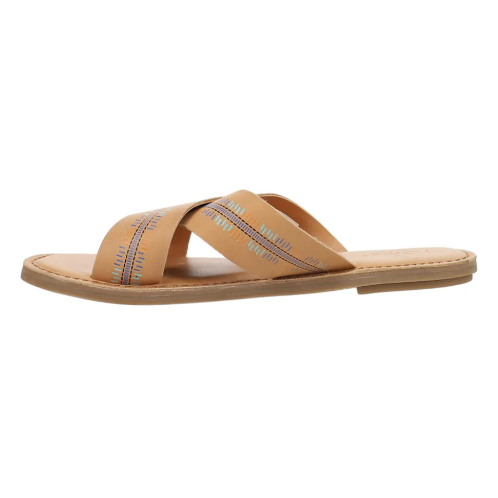 Viv Geometric Embroidered Flat Sandals