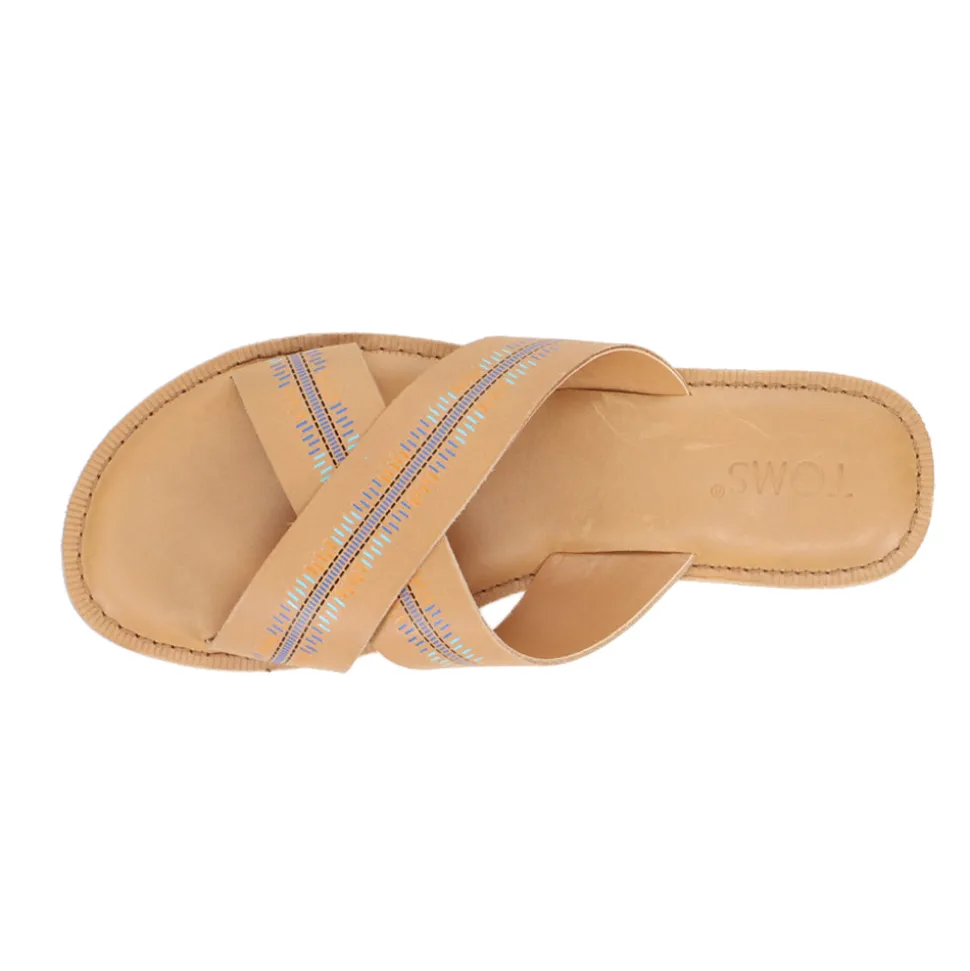 Viv Geometric Embroidered Flat Sandals