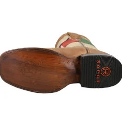 Viva Mexico Patriotic Square Toe Pull On Cowboy Boots