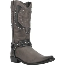 War Eagle Studded Square Toe Pull On Cowboy Boots