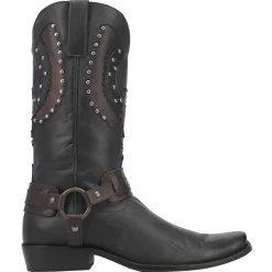 War Eagle Studded Square Toe Pull On Cowboy Boots