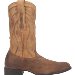 Whiskey River Embroidered Round Toe Pull On Cowboy Boots