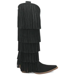 Wild Child Fringe Snip Toe Pull On Cowboy Boots
