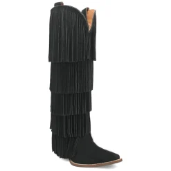 Wild Child Fringe Snip Toe Pull On Cowboy Boots