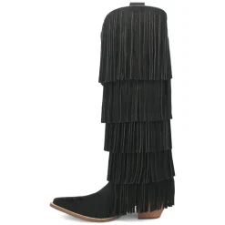 Wild Child Fringe Snip Toe Pull On Cowboy Boots