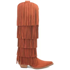 Wild Child Fringe Snip Toe Pull On Cowboy Boots
