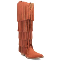 Wild Child Fringe Snip Toe Pull On Cowboy Boots