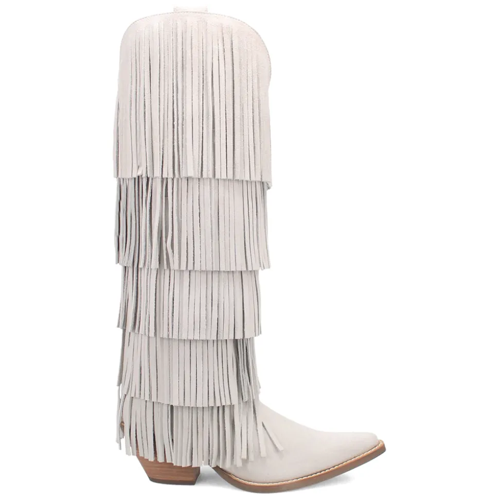 Wild Child Fringe Snip Toe Pull On Cowboy Boots