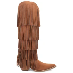Wild Child Fringe Snip Toe Pull On Cowboy Boots