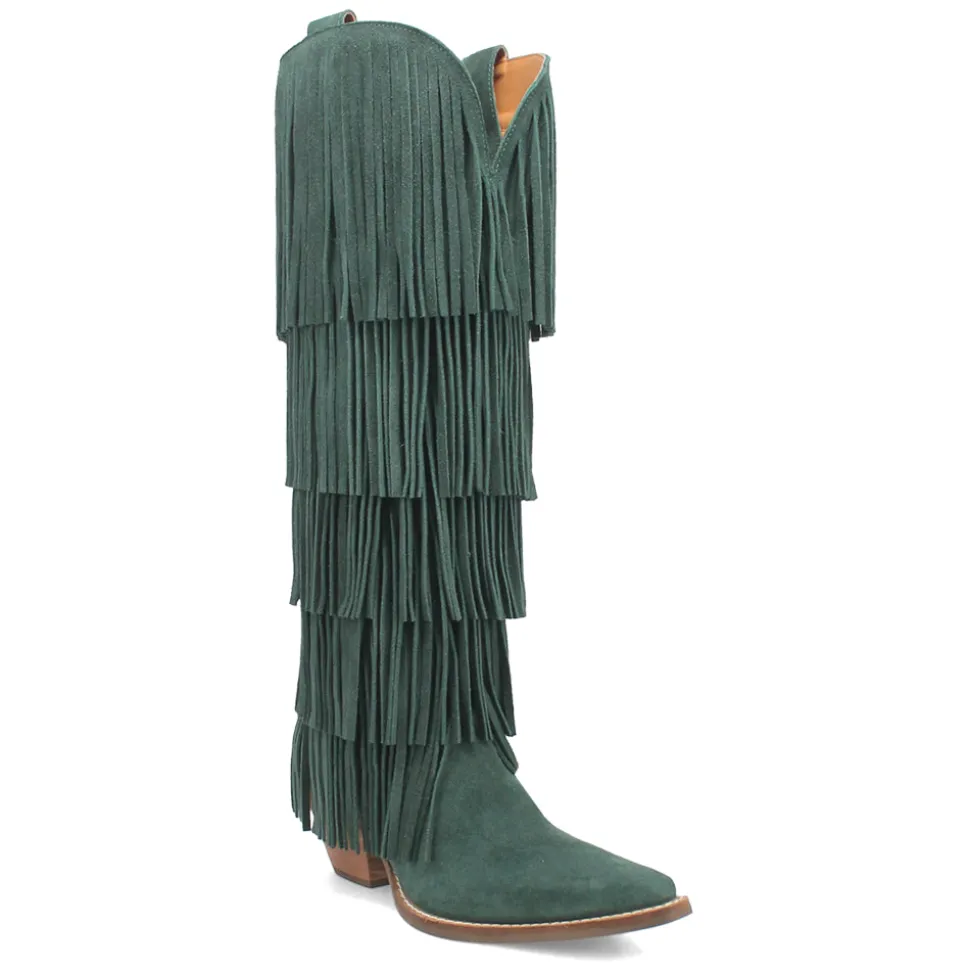 Wild Child Fringe Snip Toe Pull On Cowboy Boots