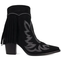Wild Sage Fringe Snip Toe Zippered Cowboy Booties