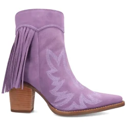 Wild Sage Fringe Snip Toe Zippered Cowboy Booties