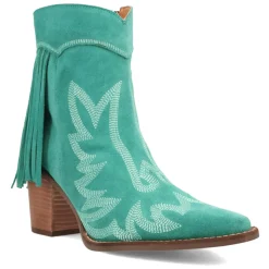 Wild Sage Fringe Snip Toe Zippered Cowboy Booties