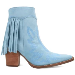 Wild Sage Fringe Snip Toe Zippered Cowboy Booties