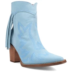 Wild Sage Fringe Snip Toe Zippered Cowboy Booties