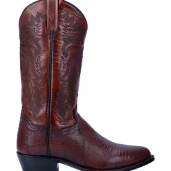 Winston Lizard Embroidered Round Toe Pull On Cowboy Boots