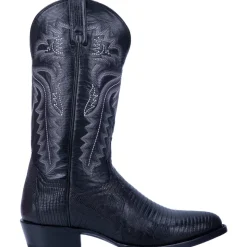 Winston Lizard Embroidered Round Toe Pull On Cowboy Boots
