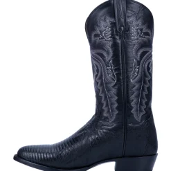 Winston Lizard Embroidered Round Toe Pull On Cowboy Boots