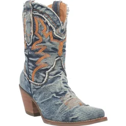 Y'all Need Dolly Embroidered Round Toe Cowboy Booties